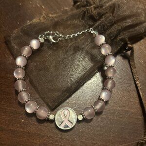 Cancer Awareness pink bead bracelet Create Awareness Hope & Support gifting